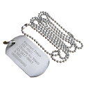 ステンレス製 ドッグタグセット 厚さ3mm ツヤなし レーザー刻印付 加工日数2〜3営業日 [ 大 / 両面 ] ドックタグ 認識…