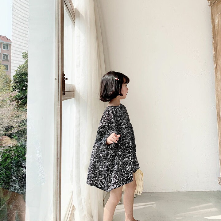 楽天市場 21春新品 女の子 ワンピース 子供 キッズ ドレス 透けない 子ども 春夏秋 水玉 ドット柄 森ガール かわいい シンプル オシャレ お出かけ服 小学校 ガーリー ワンピース 韓国子供服 こども服 子供服 ワンピ ブラック ブラウン レッド ピクニック 90 100 110