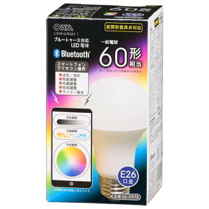 OHM �I�[���d�@�@Bluetooth�Ή�LED�d���i���x�A�F���A�F������/�d���F870lm�A�����F920lm/�J���[�Ɩ��F�ԐF38lm�A�ΐF88lm�A�F24lm/E26/�L�z���j LDA8-G/RGB/I 1