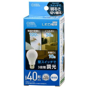 OHM �I�[���d�@�@LED�d���i40�`����/520lm/�����F/E26/�S����270°/���`���Ή�/�����@�\�t�j LDA4D-G/D AG93