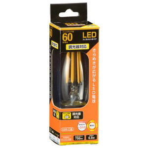 OHM �I�[���d�@�@LED�t�B�������g�^�C�v�d�� �V�����f���A�� �N���A�i60�`����/750lm/�d���F/E26/�S�����z��310°/������Ή��j LDC6L/D C6