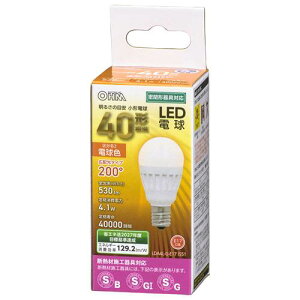 OHM �I�[���d�@�@LED�d�� ���`�i40�`����/530lm/�d���F/E17/�L�z��200°/�����Ή�/�f�M�ގ{�H���Ή��j LDA4L-G-E17 IS51