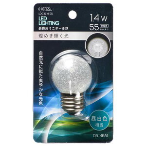 OHM �I�[���d�@�@LED�~�j�{�[�����i�����p/1.4W/55lm/��(����)�F/G40/E26�j LDG1N-H 13S