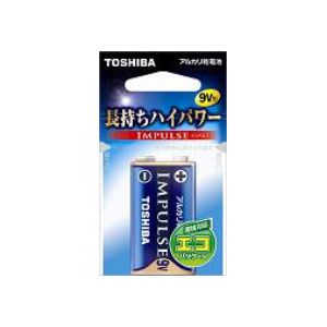 TOSHIBA（東芝）9Vアルカリ電池（角型電池）IMPULSE6LＦ22HEC