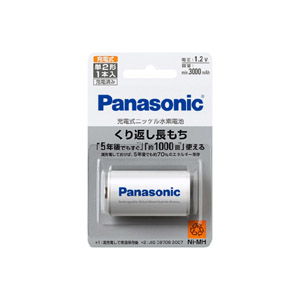 Panasonic パナソニック ニッケル水素電池 BK-2MGC 当店は最高な サービスを提供します 1 単2形 人気ブランド多数対象