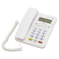 OHM オーム電機　シンプルホン 警告音声で迷惑電話対策に対応 TEL-2995D 固定電話 シンプル電話機
