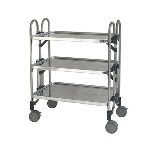 トクヤマ 折りたたみ式ワゴン 763×505×958mm 3段 ノーマル HEAM-3 4571183366543