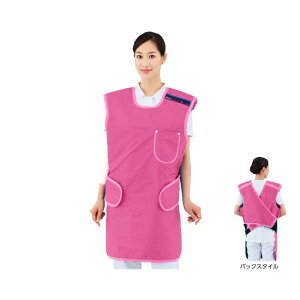 ワンタッチ防護エプロン (フレアKPPONE) LE025(ピンク) L LE025LP(ピンク) 4560426921069