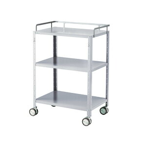 ナビス(アズワン) カラフルステンワゴン(フック付き) ラージ シルバー(塗装無)  CSWL-3SF