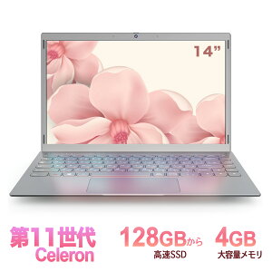 m[gp\RVi Windows11 Officet SҌ {L[{[h Ce Celeron N4020C [:4GB SSD:128GB IPSLp14^t WebJ USB 3.0 miniHDMI @\ Bluetooth yʑeʃo