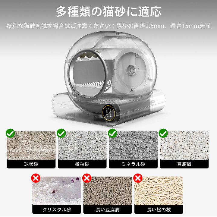 楽天市場】自動猫トイレ 全自動スマート猫用トイレ アプリ連動 消臭 