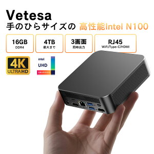 y3܂ŁI3,000~ItN[|zfXNgbv p\R ~jPC miniPC Ce Intel 12 Alder Lake N100 mini pc ő3.4GHz 𑜓x UHD 4K Windows11 WPS 16GB DDR4 SSD512GBő ȃXy[X^pc HDM