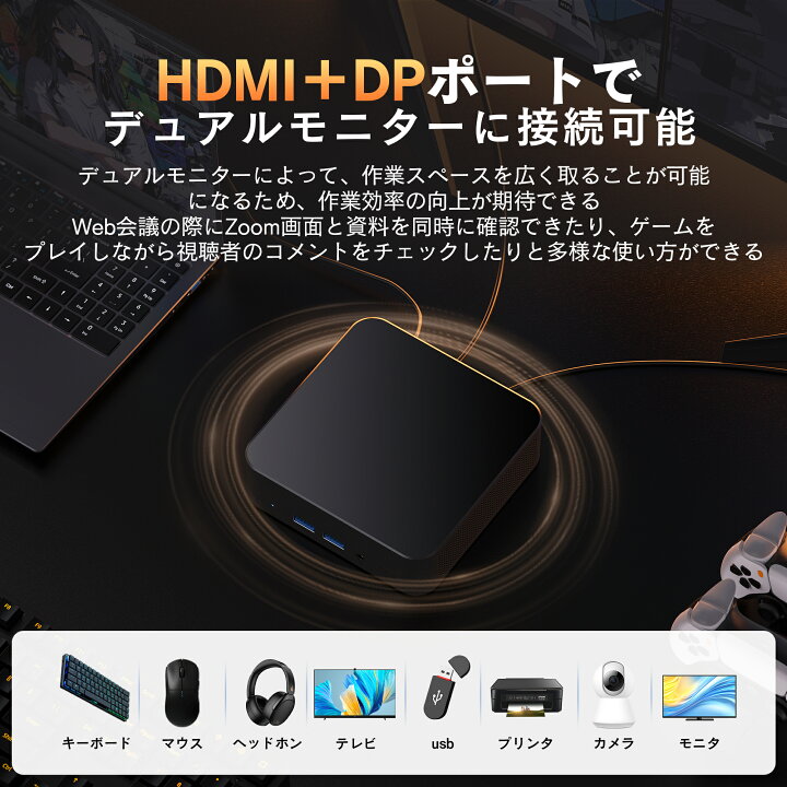 楽天市場】デスクトップ パソコン ミニPC Windows11 Office 第12世代 
