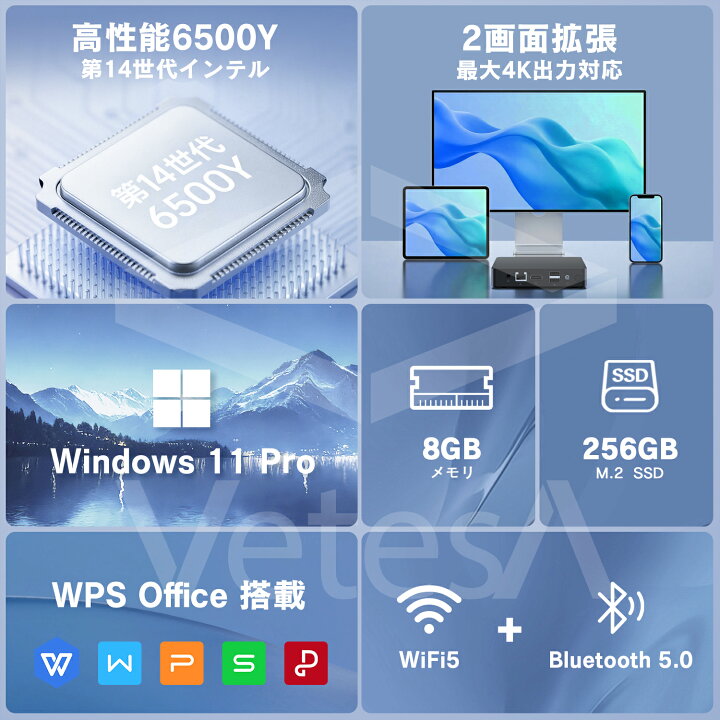楽天市場】ミニPC Windows11 Pro 小型 デスクトップパソコン 第14世代 