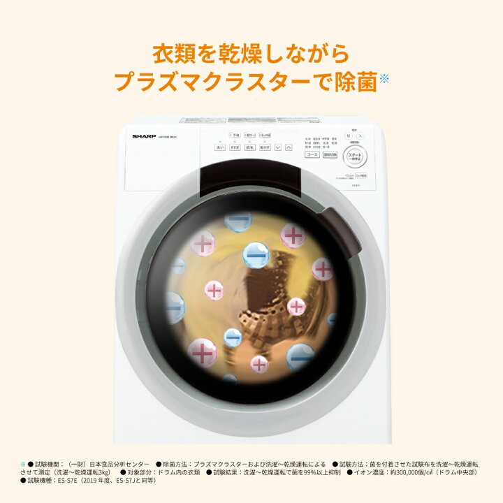 楽天市場】シャープ ドラム式洗濯乾燥機 【洗濯7kg 乾燥3.5kg】 右開き 