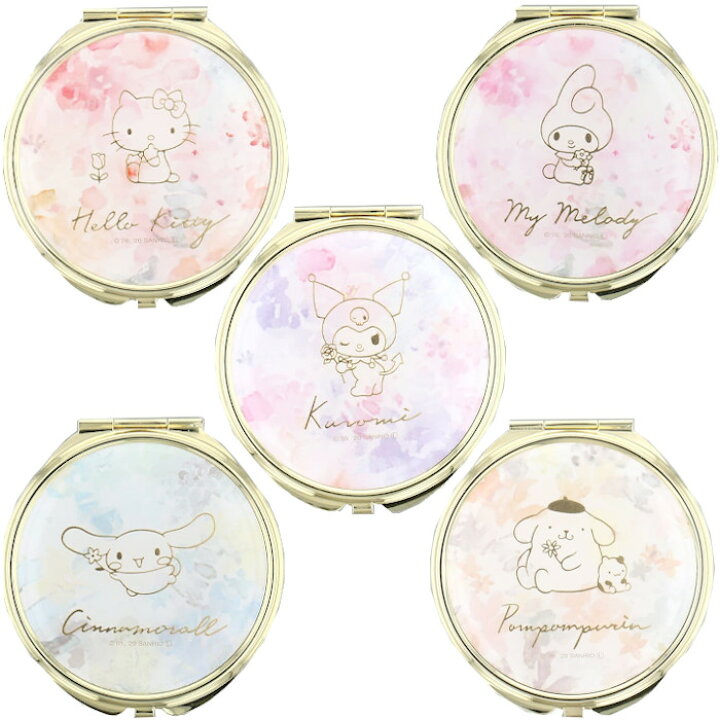 楽天市場 フラワーリング サンリオ コンパクトミラー 花柄 クロミちゃん グッズ キティちゃん 大人 プレゼント ポムポムプリン シナモロール グッズ シナモン マイメロディ グッズ サンリオ ミラー コンパクトミラー 拡大鏡 鏡 持ち運び 携帯用 キャラクター サンリオ