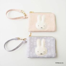 MIFFY FLOWER APPLIQUE コイン＆パスポーチ ミッフィー パスケース ミッフィー 定期入れ ミッフィー グッズ 大人 パスケース 小銭入れ レディース コインケース パスケース キャラクター ミッフィー コインケース icカード ケース