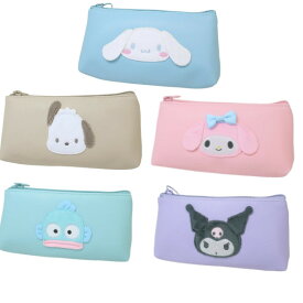 サンリオ ふんわりワッペン ペンケース サンリオ ペンケース シナモロール サンリオ 筆箱 キティちゃんグッズ キティちゃん ペンケース クロミちゃんグッズ ポチャッコ ペンケース マイメロディ ポーチ ペンケース キャラクター ハンギョドン グッズ