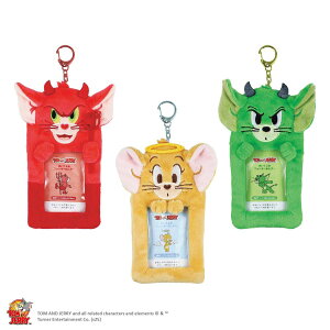 トムとジェリーぬいぐるみフォトキーホルダー フォトケース キーホルダー 可愛い 推し活 グッズ 推し活 グッズ トム&ジェリー 悪魔 天使 キャラクター グッズ 持ち歩き かわいい 写真ケー