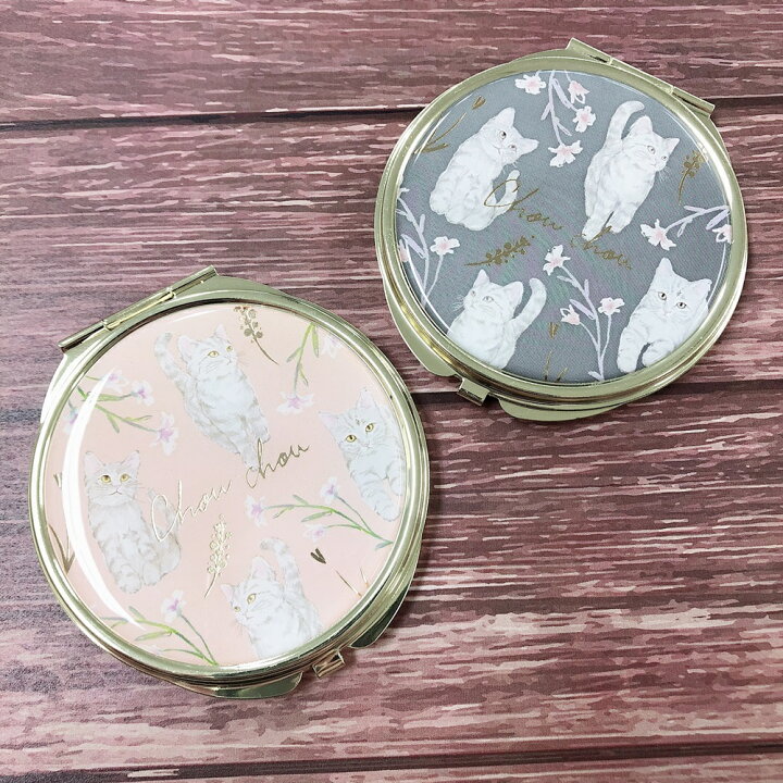 楽天市場 フラワーリング コンパクトミラー 猫花柄 猫グッズ ミラー 可愛い雑貨 プレゼント ネコ ねこぐっず 折りたたみミラー 猫ミラー コンパクトミラー かわいい プレゼント 猫 女性 誕生日 雑貨 ちょっとした プレゼント 女性 持ち運び用 鏡 Digital Ringo 楽天市場店