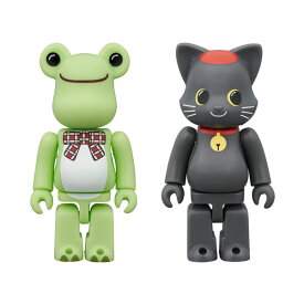 BE＠RBRICK ベアブリック かえるのピクルス ＆ NY＠BRICK ニャーブリック 黒ねこ ピエール 100％ 2体セット メディコム・トイ （ZF122872）