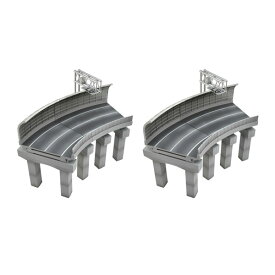 送料無料◆セット販売 330264×2 トミーテック 建物コレクション 建コレ187 高速道路カーブセット×2 1/150(Nゲージスケール) 鉄道模型（ZN125033）