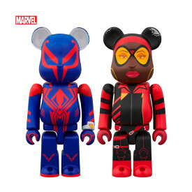 BE＠RBRICK SPIDER-MAN 2099 ＆ SPIDER-WOMAN 2PCS SET ベアブリック スパイダーマン スパイダーウーマン メディコム・トイ （ZF140217）