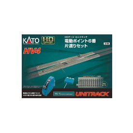 送料無料◆3-114 KATO カトー HV4 HOユニトラック 電動ポイント6番 片渡りセット HOゲージ 鉄道模型（ZN140668）