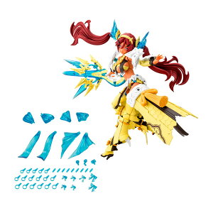 送料無料◆メガミデバイス 皇巫 アメノウズメ 陽光 プラモデル+M.S.G モデリングサポートグッズ ドレスアップパーツ キュートリボンセット スカイブルーVer. セット販売 コトブキヤ (ZP142846