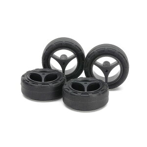 タミヤ 15543 ミニ四駆グレードアップパーツ No.543 GP.543 スーパーX・XX スーパーハード小径ナロータイヤ (24mm)&カーボン強化ホイール (3本スポーク) (ZW143971)