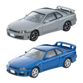 送料無料◆トミカリミテッドヴィンテージNEO 日産 スカイライン 2ドアスポーツクーペ 25GT TURBO オプションパーツ付 2種セット (LV-N353a 銀/b 青) 1/64 ミニカー トミーテック 333876/335306 （ZM152855）
