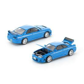 POP RACE × Enigma 1/64 スカイライン GT-R R33 NISMO 400R チャンピオンシップブルー ミニカー PRE019 【1月予約】