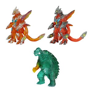 送料無料◆ミドルサイズシリーズ ガメラ 第8弾 フィギュア 3種セット(イリス スタンダード/クリアオレンジ)+(ガメラ(1999) クリアグリーン) CCP 【4月予約】