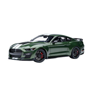 送料無料◆オートアート 1/18 フォード マスタング シェルビー GT500 (グリーン/ホワイト・ストライプ) ミニカー 73097 【12月予約】