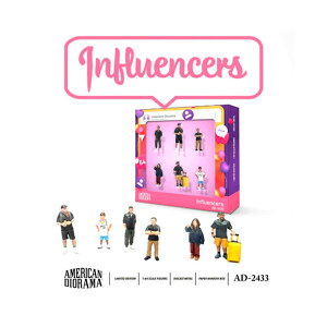 アメリカンジオラマ 1/64 “インフルエンサーズ” ダイキャスト製 フィギュア6体セット ミニカー AD-2433 【12月予約】
