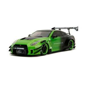 ����������Jada Toys PINK SLIP�V���[�Y 1/18 �j�b�T�� GT-R (R35) Liberty Walk �O���[��/�u���b�N �_�C�L���X�g���f�� �~�j�J�[ JADA35724 �y12���\��z