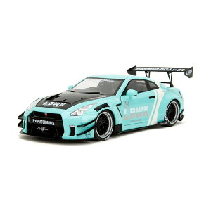 ����������Jada Toys PINK SLIP�V���[�Y 1/18 �j�b�T�� GT-R (R35) Liberty Walk 2020 �^�C�v 2.0 �~���g�O���[�� �_�C�L���X�g���f�� �~�j�J�[ JADA36382 �y1���\��z