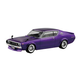 アオシマ 楽プラ 1/32 ニッサン C110スカイラインGT-R カスタム (メタリックパープル) プラモデル スナップキット 24CU-MP 【未定予約】