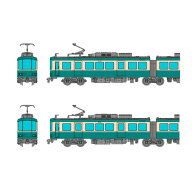 送料無料◆フジミ Train-NEXTシリーズ 1/150 江ノ電 2種セット (1000形2両編成セット/1100形2両編成セッ…