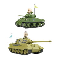 送料無料◆プラッツ/ウォルターソンズ 『ガールズ＆パンツァー』 1/64 RCバトル戦車道 2種セット(M4シャ…