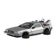 送料無料◆アオシマ ムービーメカ 1/24 『バック・トゥ・ザ・フューチャー PartII』 タイムマシン フィギ…