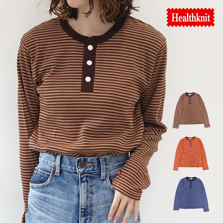 楽天市場】【再入荷！】Healthknit ヘルスニット マルチボーダー 