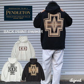 【送料無料】PENDLETON BACK PRINT HOODIE ペンドルトン バックプリント　フーディー　パーカー　スウェット　トレーナー　トップス　オーバーサイズ　メンズ　レディース　キャンプ　アウトドア　秋　冬　プレゼント　誕生日　クリスマス　カップル　お揃い　ネイティブ柄