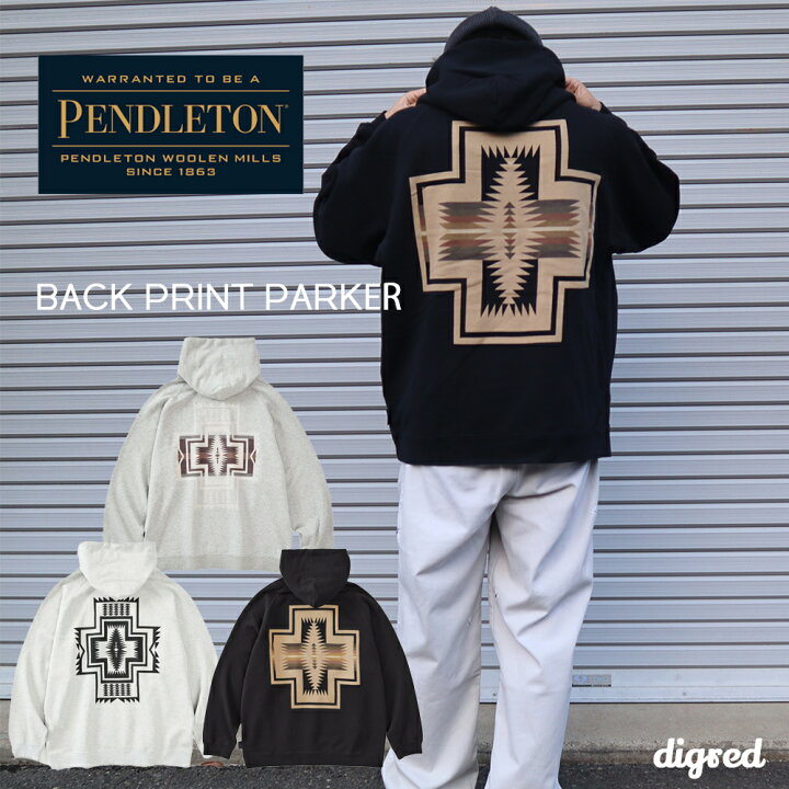 楽天市場】【送料無料】PENDLETON BACK PRINT HOODIE ペンドルトン 
