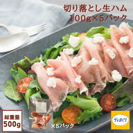 【16日1時59分まで!クーポンにて2,366円!】【送料無料】切り落とし 生ハム 500g(100g×5パック) コマ 【…