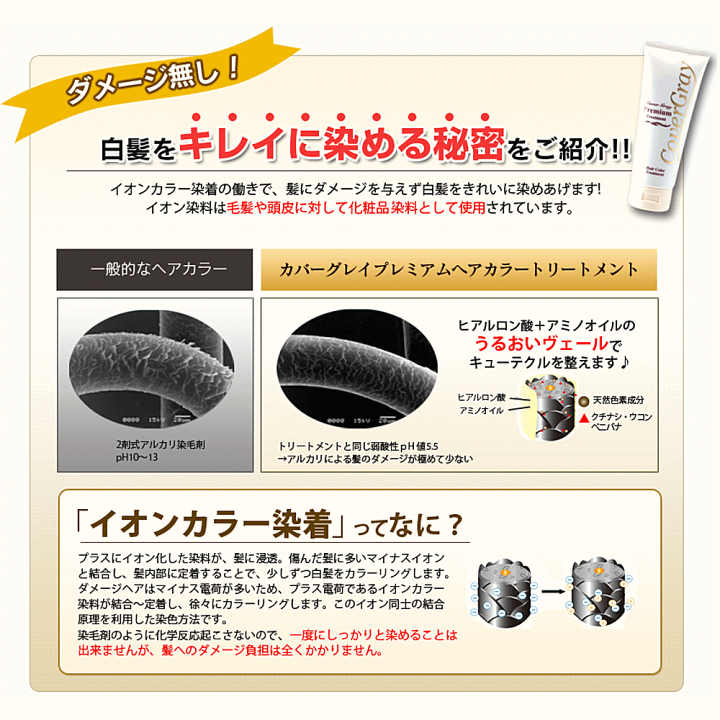 楽天市場】白髪染め カバーグレイ プレミアム 白髪染