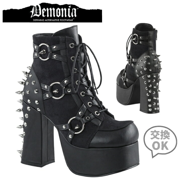 楽天市場】demonia デモニア 厚底 ブーツ ショートブーツ 厚底 11.5cm 