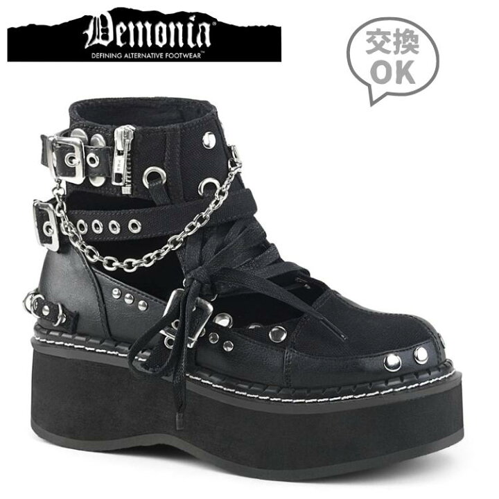 楽天市場】demonia デモニア 厚底 ブーツ ショートブーツ 厚底 