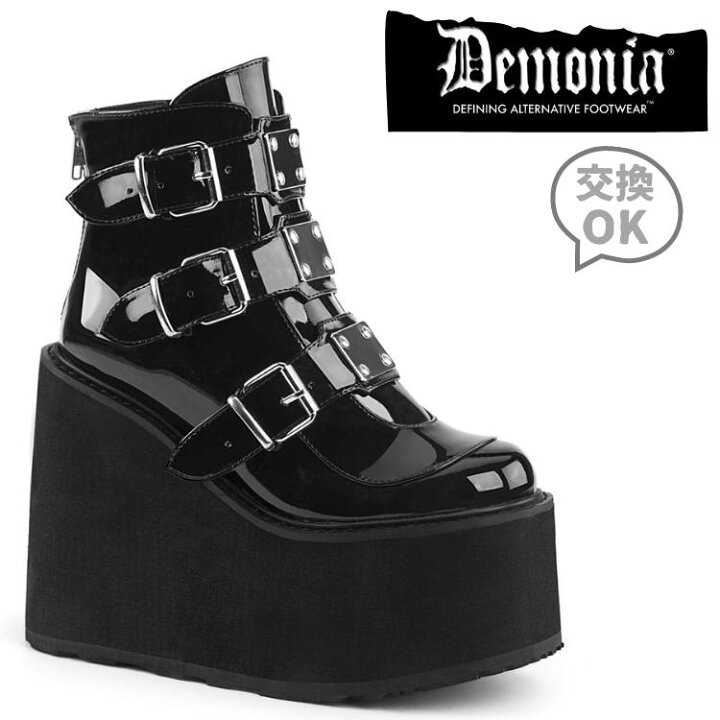 楽天市場】demonia デモニア 厚底 ブーツ ショートブーツ 厚底 