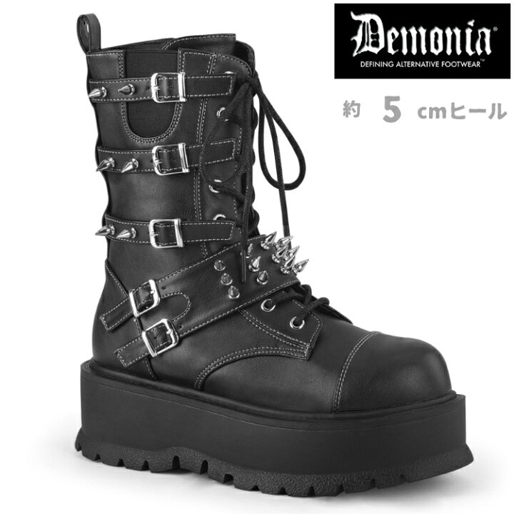 楽天市場】demonia デモニア 厚底 ブーツ ショートブーツ 厚底 